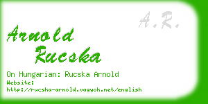 arnold rucska business card